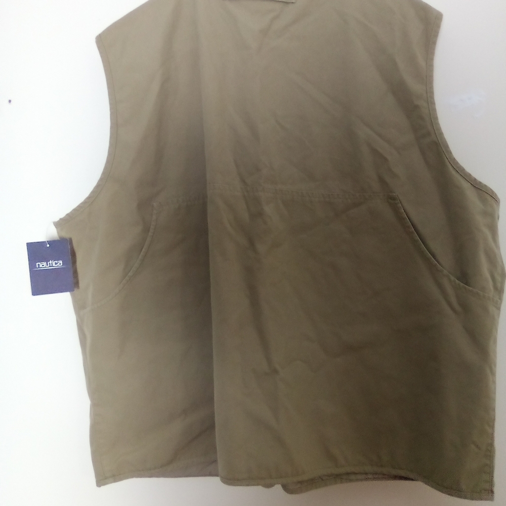 Nautica Khaki Multi-Pocket Vest SIZE XXL - Picture 4 of 8